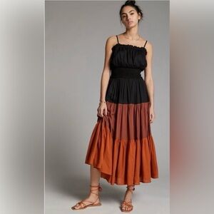 Anthropologie Aletha Tiered Midi Dress XS